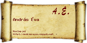 András Éva névjegykártya
