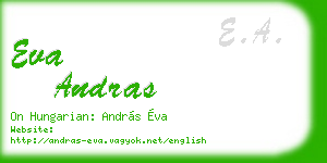 eva andras business card